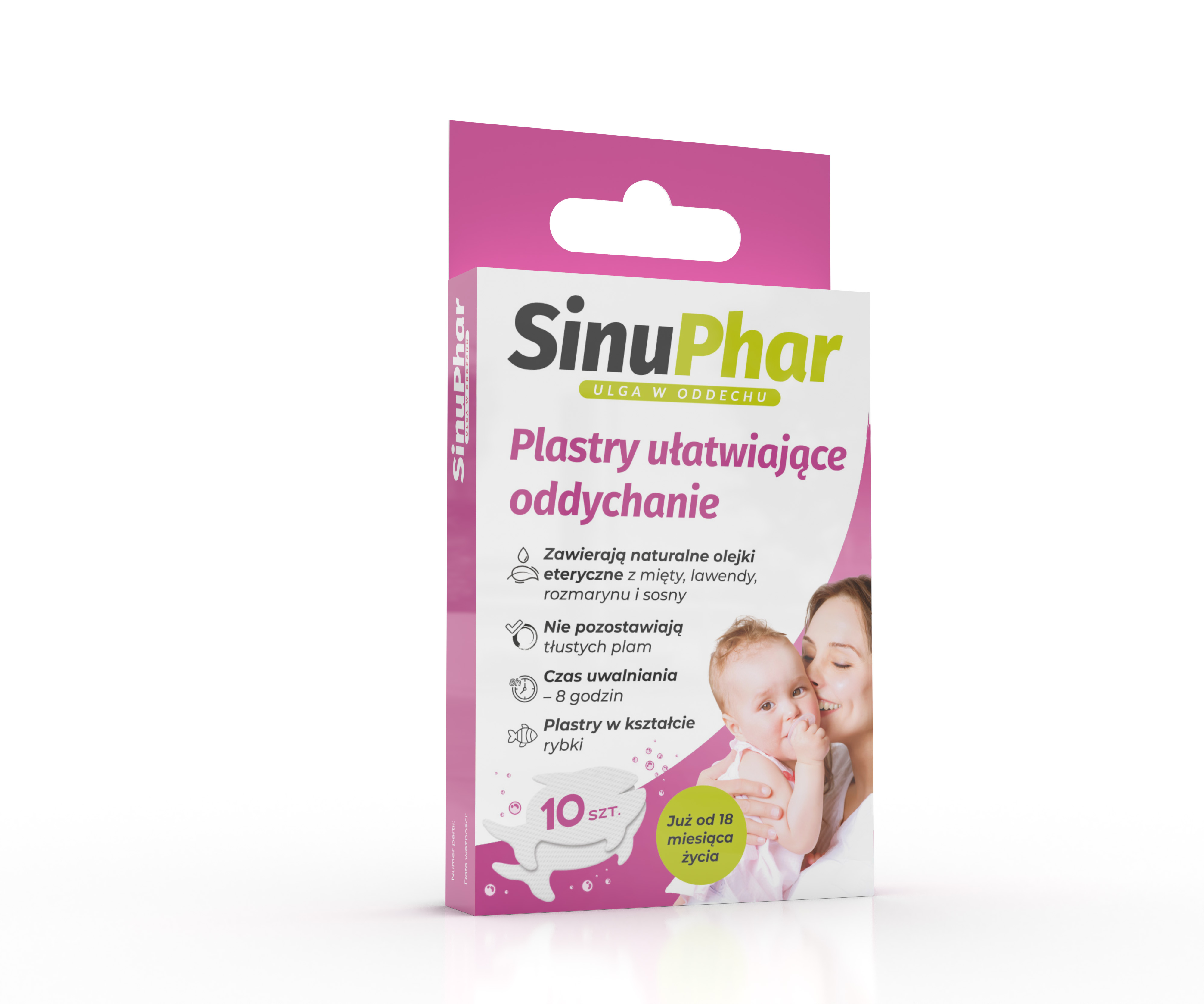 SinuPhar Plastry ułatwiające oddychanie 18m+